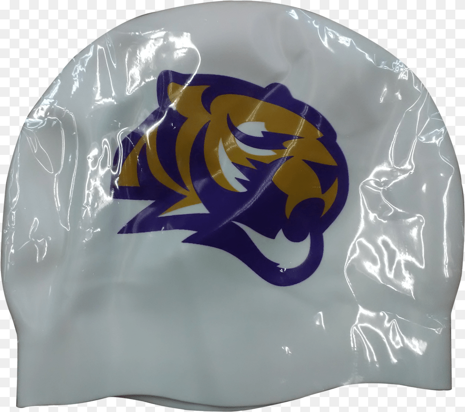 Spencer Tigers Licensed Swim Cap Tiger Headclass, Clothing, Hat, Plate, Swimwear Png