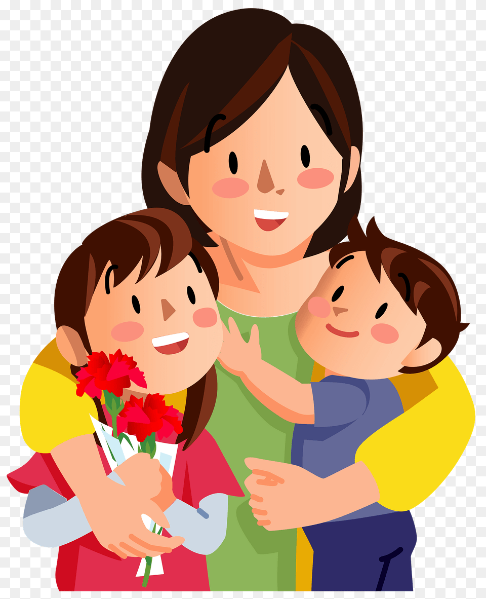 Spending Mother39s Day With Children Clipart, Person, People, Portrait, Head Free Png Download