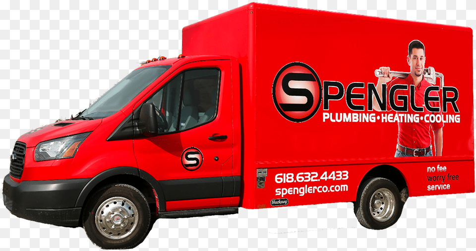 Spengler Plumbing Hvac Amp Remodeling Box Truck Compact Van, Vehicle, Transportation, Moving Van, Adult Png Image