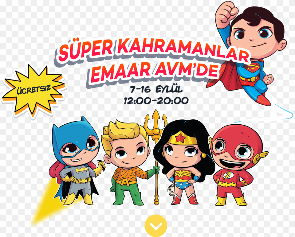 Sper Kahramanlar Emaar Avm De 7 16 Eyll Cartoon, Book, Comics, Publication, Baby Png