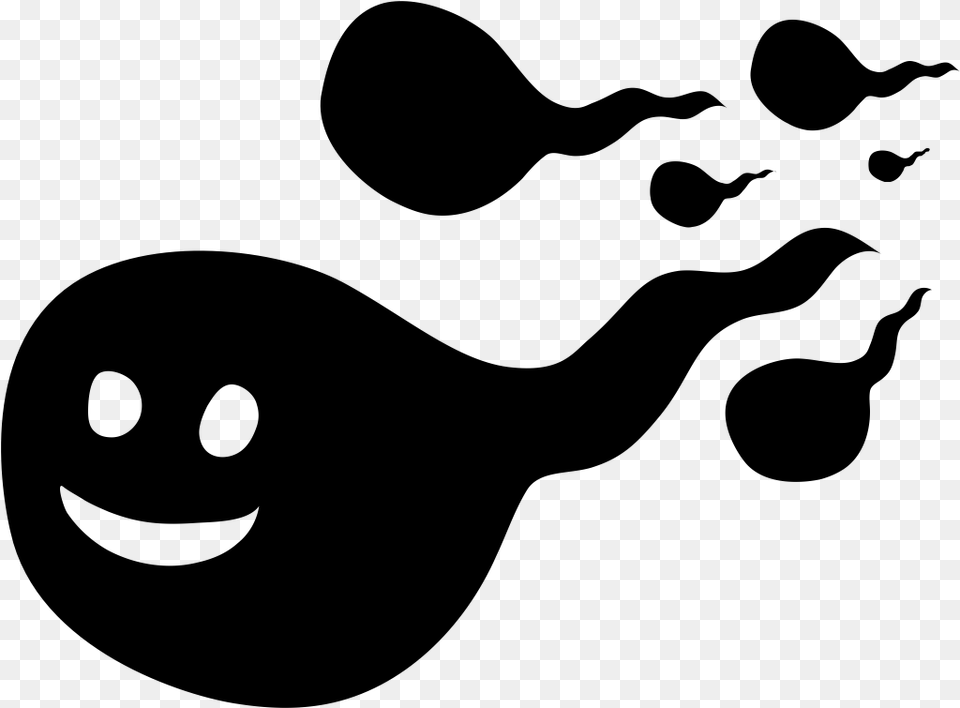 Sperm Cartoon, Gray Free Transparent Png