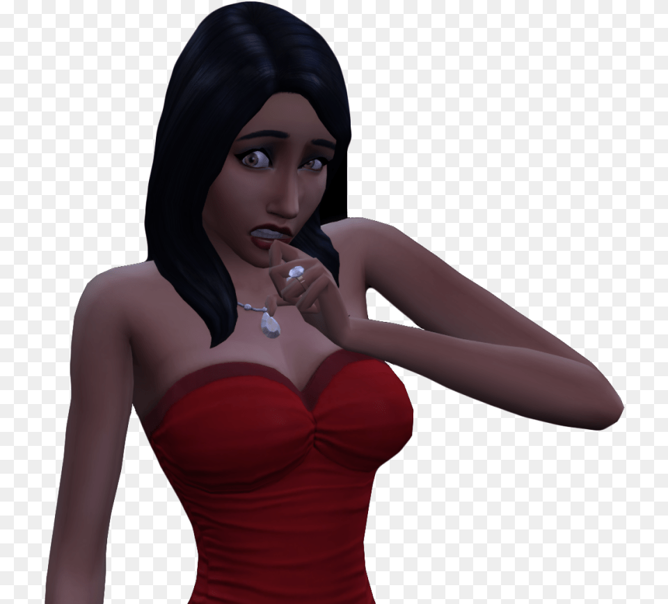 Spfbrr Sims 4 Bella Goth Nude, Clothing, Dress, Woman, Person Png