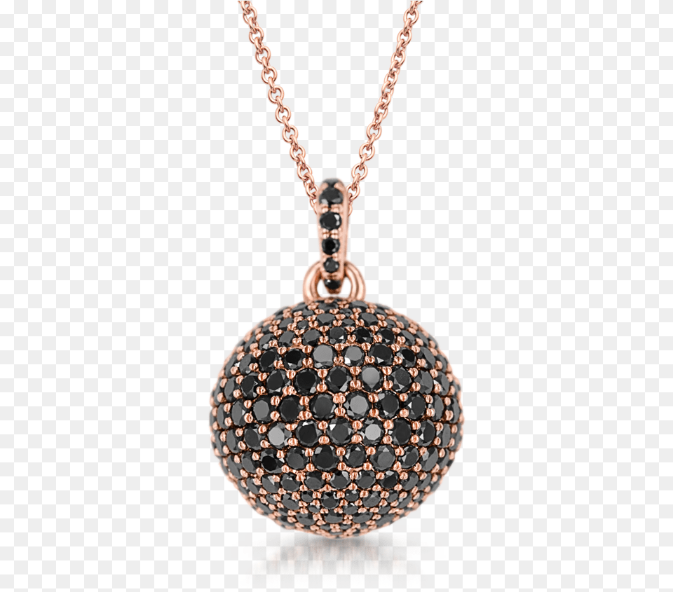 Sphere Pendant With Black Diamonds Unique Jewelry Moderne Edelstahlkette Mit Anhnger, Accessories, Necklace Png