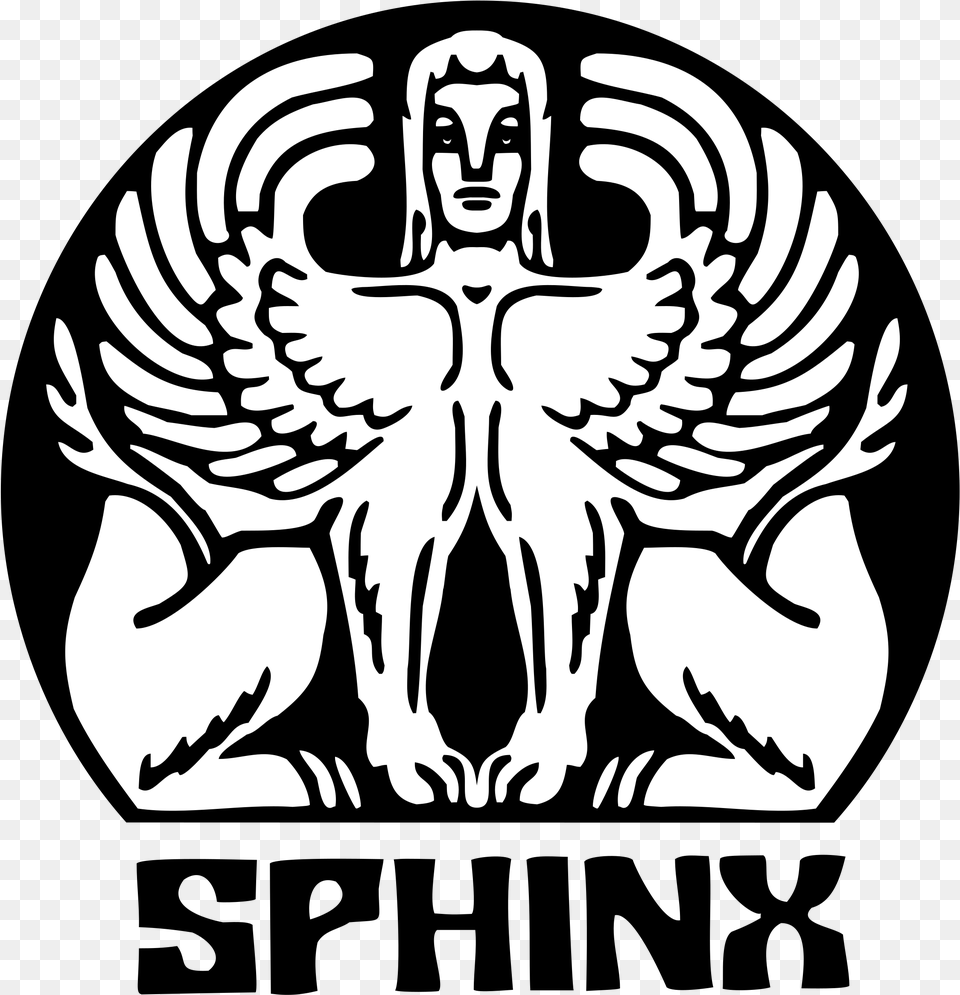 Sphinx Logo Transparent Svg Sphinx Logo, Emblem, Symbol, Person, Stencil Free Png