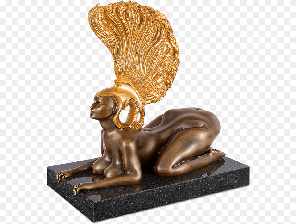 Sphinx Mit Goldhelm Ernst Fuchs Sphinx, Bronze, Figurine, Face, Head Png