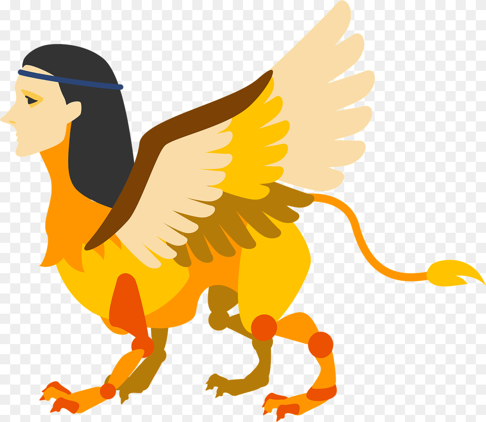 Sphinx Mythology Man Eagle And Lion Clipart, Adult, Female, Person, Woman Free Png