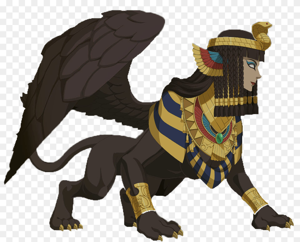 Sphinx Queen Fate Grand Order Sphinx Full Size Dragon, Person, Face, Head, Animal Png Image
