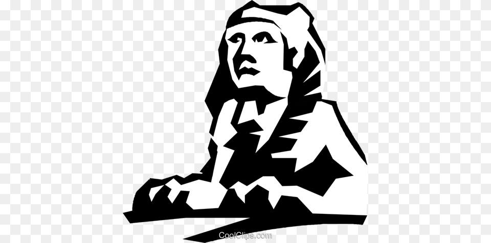 Sphinx Royalty Vector Clip Art Illustration, Stencil, Adult, Female, Person Free Transparent Png
