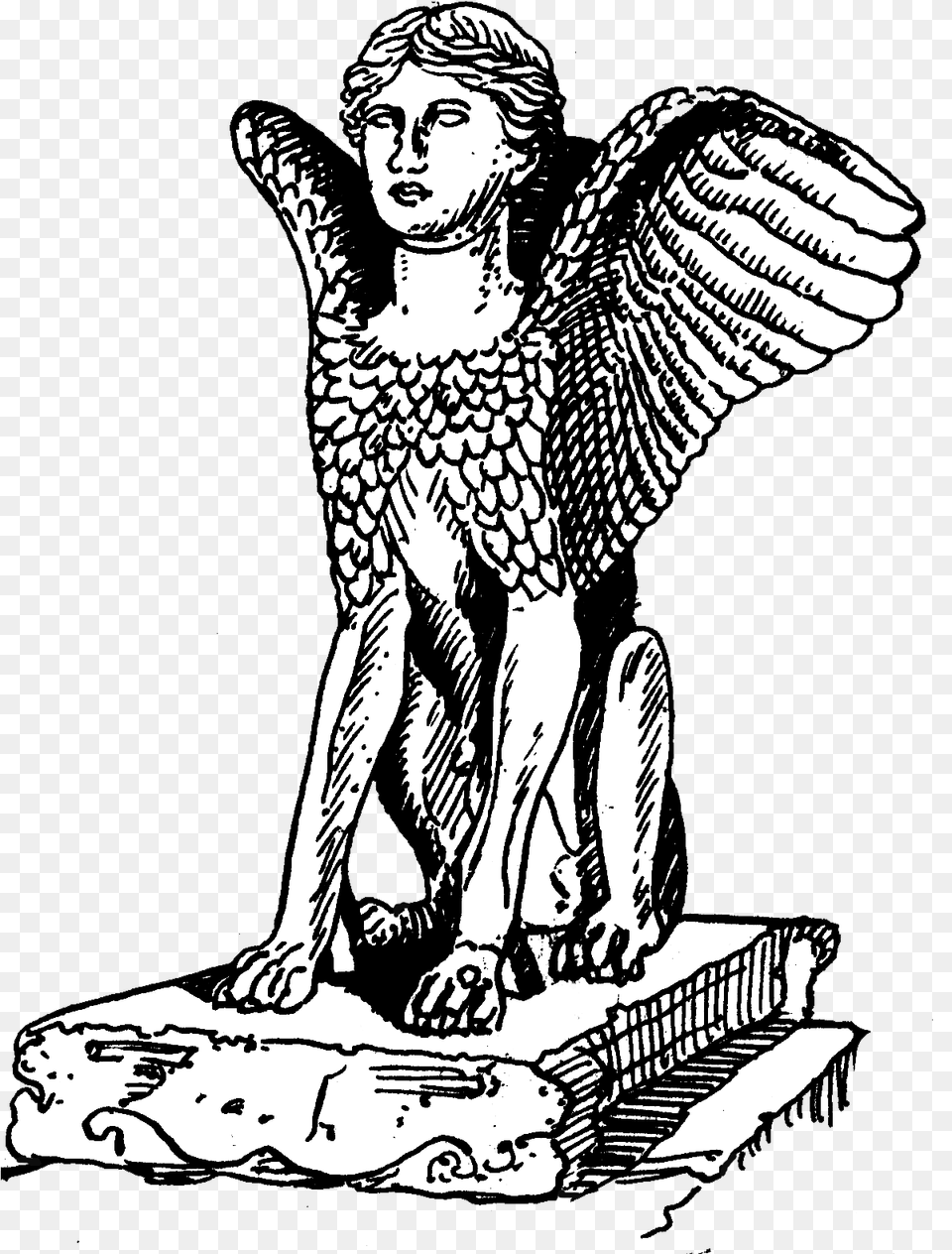 Sphinx Statue Illustration, Person, Face, Head, Art Png Image