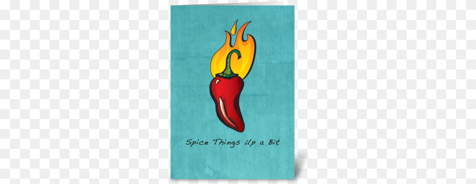 Spice Things Up A Bit Greeting Card Cartoon, Food, Pepper, Plant, Produce Png Image