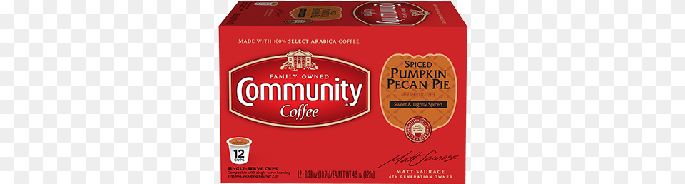 Spiced Pumpkin Pecan Pie Coffee Pods 12 Count Compatible Community Coffee House Blend Coffee Keurig K Cup, Food, Ketchup, Box Free Png Download