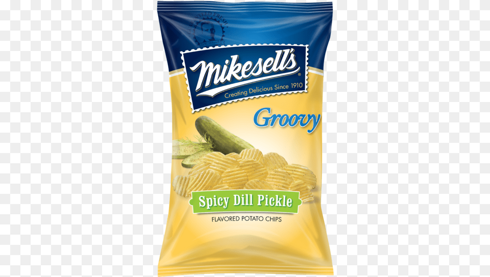 Spicy Dill Pickle Groovy Potato Chips Mike Potato Chip Company, Food Free Png