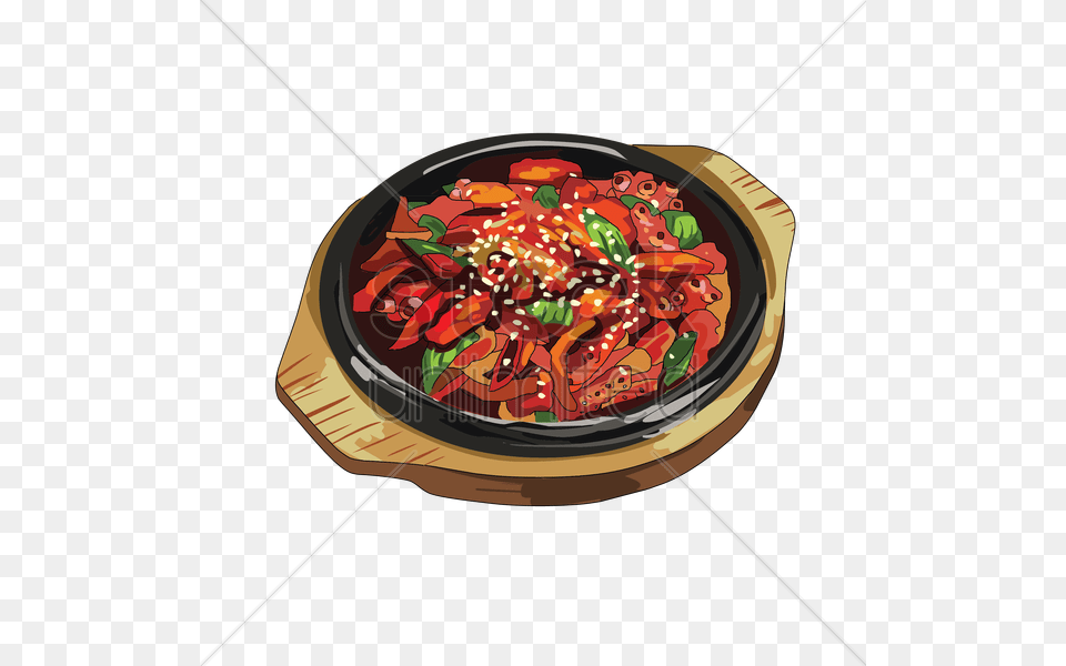 Spicy Hotplate Meal Vector Image, Food, Dish Free Png Download