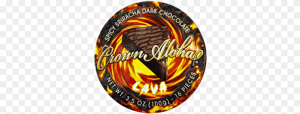 Spicy Lava Sriracha Dark Chocolate Crown Aloha 73 Dark Kokoleka Chocolate 35 Oz Tin, Logo, Disk Free Png