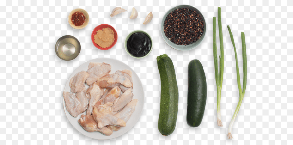 Spicy Miso Glazed Chicken Wings With Purple Rice Amp, Food, Plant, Produce, Squash Png Image
