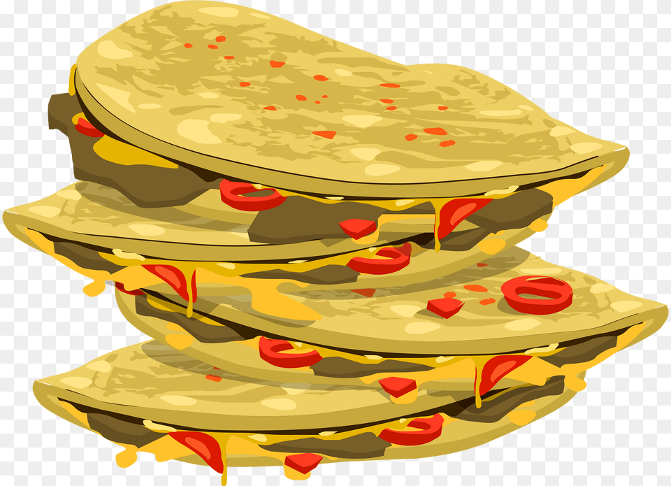 Spicy Quesadilla Clipart, Bread, Food, Animal, Fish Png Image