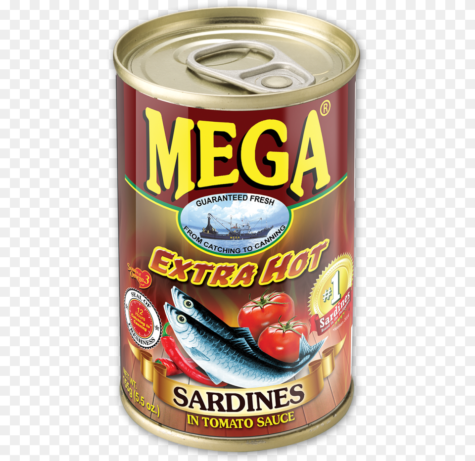 Spicy Sardine Recipes You Can Cook In Under 15 Minutes Mega Sardines Extra Hot, Tin, Aluminium, Canned Goods, Food Free Png Download