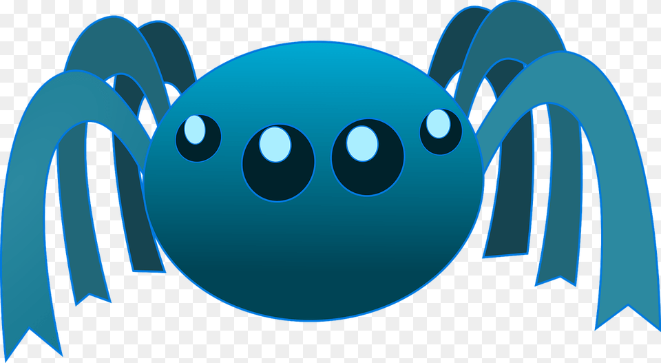 Spider Alien Insect Cartoon Funny Cute Halloween Blue Spider Clipart, Food, Seafood, Animal, Crab Png