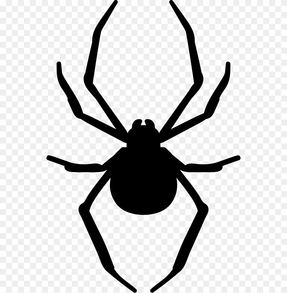 Spider Arthropod Animal Silhouette Svg Icon Bug Silhouette, Stencil, Bow, Invertebrate, Weapon Free Png
