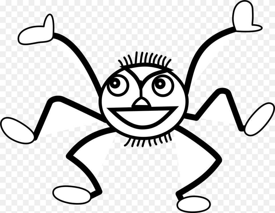 Spider Black And White Spider Black And White Clipart Spider In Black And White, Stencil, Face, Head, Person Free Png