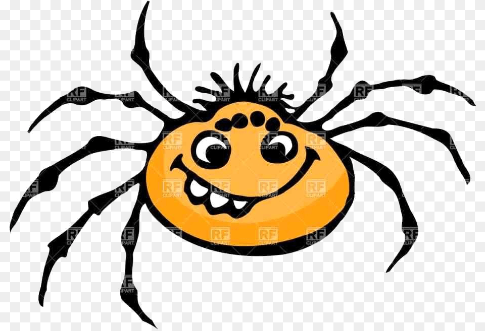 Spider Clipart Cute Black Cartoon Spider White Background, Animal, Invertebrate Free Transparent Png