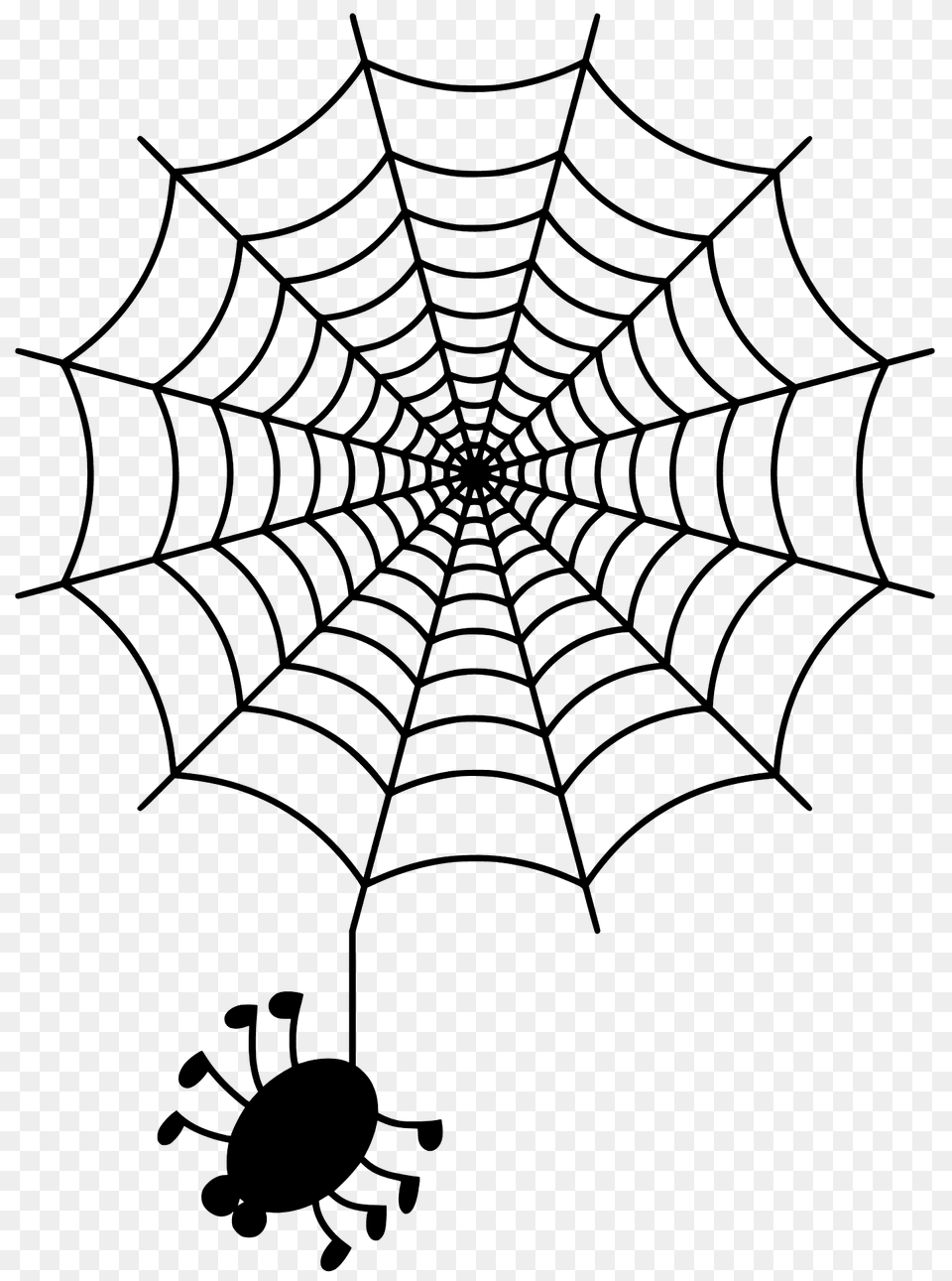 Spider Dangling From Its Web Silhouette, Spider Web, Ammunition, Grenade, Weapon Free Transparent Png