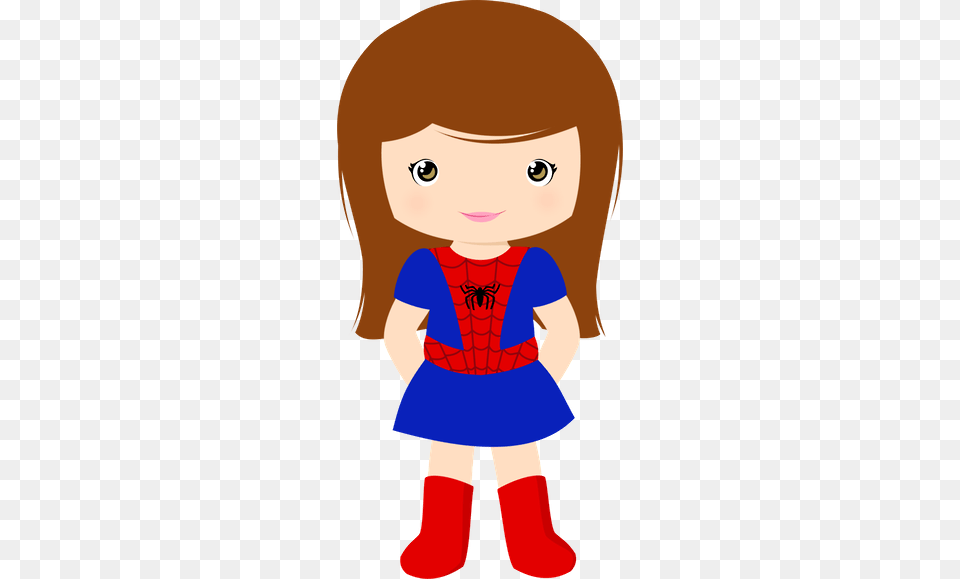 Spider Girl Minus Clip Art Mais Super Hero Dibujos, Baby, Person, Face, Head Png Image