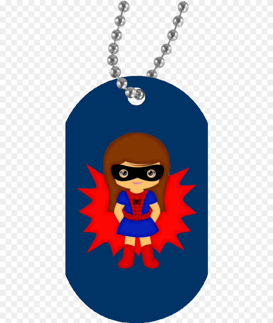 Spider Girl Un5588 White Dog Tag Necklace, Accessories, Jewelry, Baby, Person Free Png