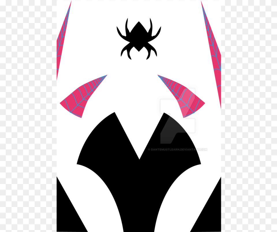 Spider Gwen Torso By Dantemustlearn On Deviant Spider Gwen Spider Symbol, Logo, Animal, Fish, Sea Life Free Transparent Png