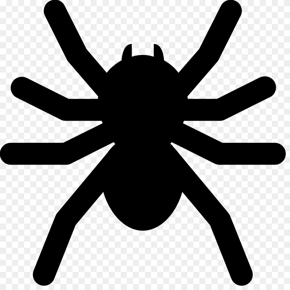 Spider Icon, Gray Free Png Download