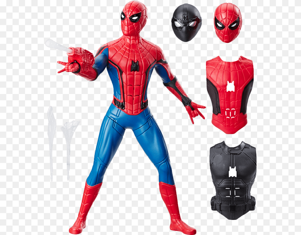 Spider Man Action Figure Far From Home, Clothing, Costume, Person, Adult Png Image