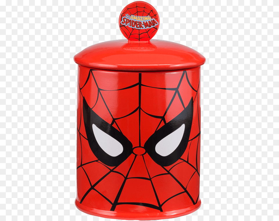 Spider Man Ceramic Cookie Jar Spiderman Jar, Cylinder, Fire Hydrant, Hydrant Png Image