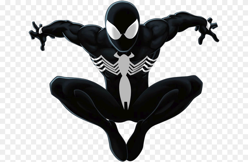 Spider Man Clipart Spider Hanging Ultimate Spiderman Black Suit Png Image