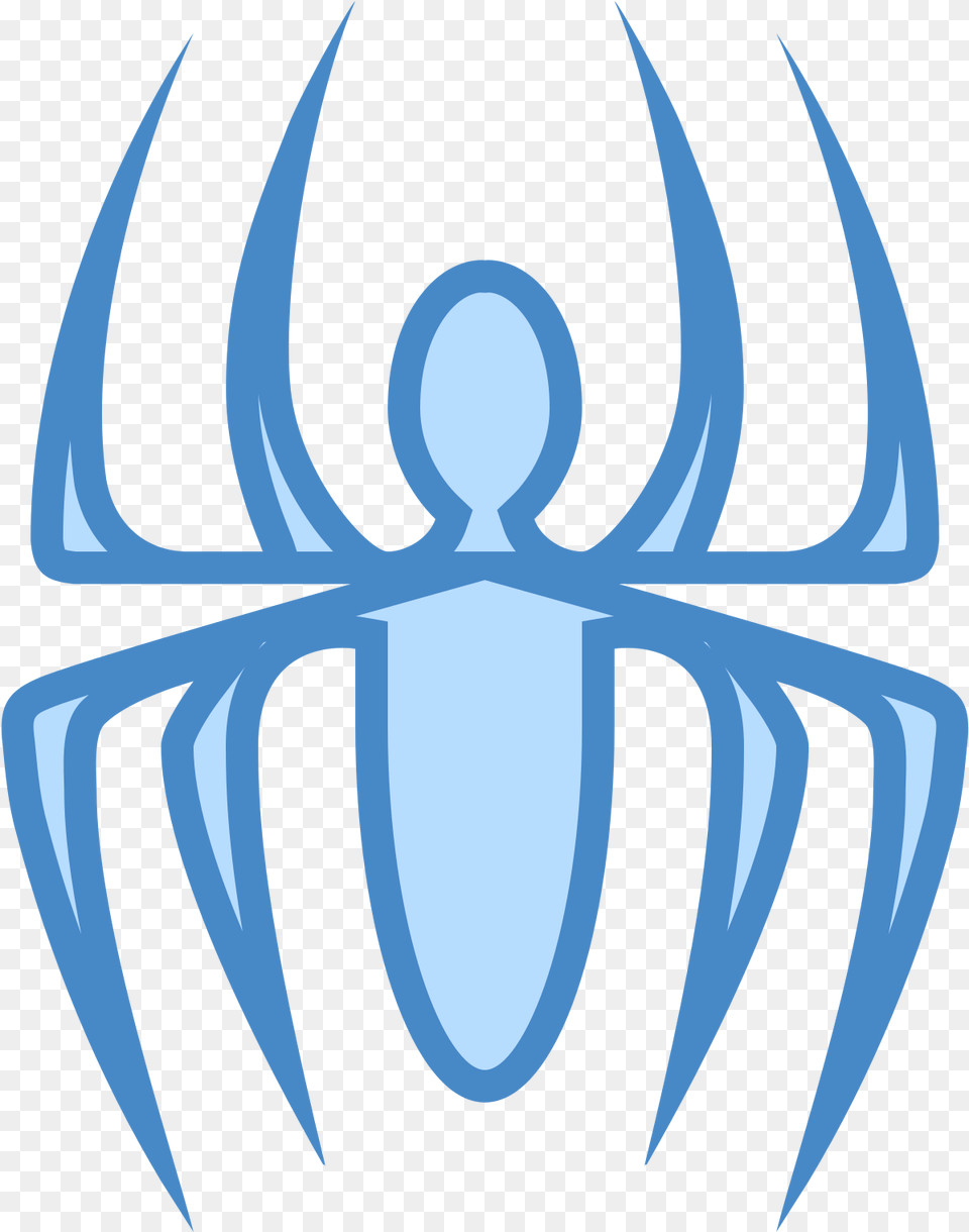 Spider Man Computer Icons Symbol Spiderman Logo Blue Transparent, Emblem, Animal, Fish, Sea Life Png