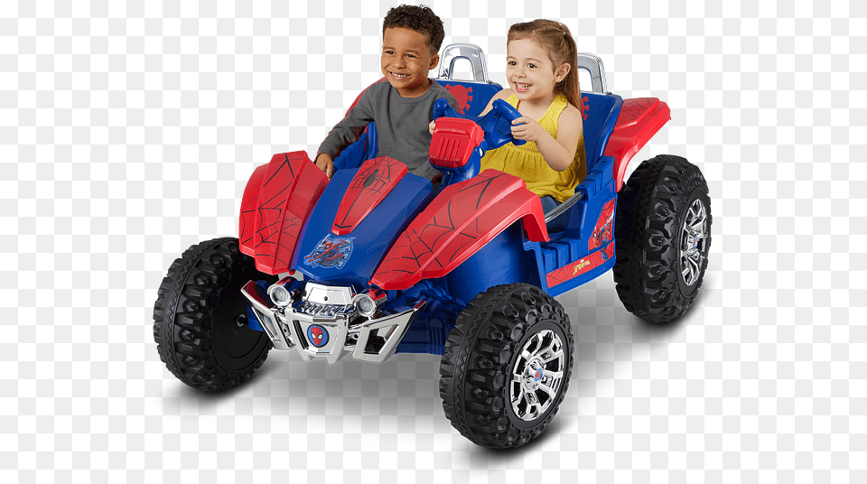Spider Man Dune Buggy Rideon Toys For Kids Kid Trax Spider Man Car Buy, Vehicle, Transportation, Person, Male Free Png Download