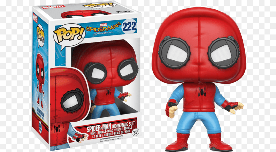 Spider Man Far From Home Funko Pop Spider Man Upgraded Spider Man Homemade Suit Funko Pop, Toy Free Png