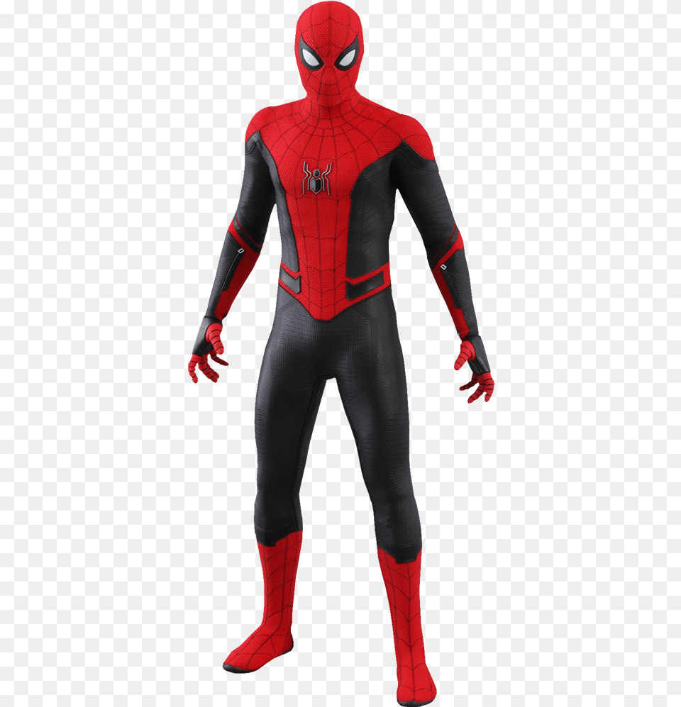 Spider Man Far From Home Hot Toys, Clothing, Costume, Person, Spandex Png Image