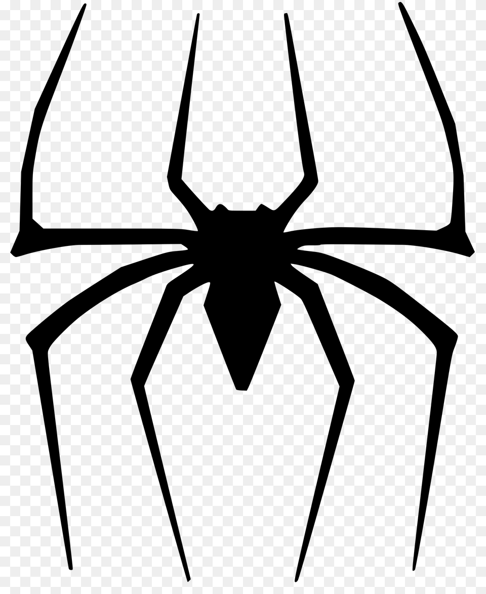 Spider Man Front Spider Symbol, Gray Png Image