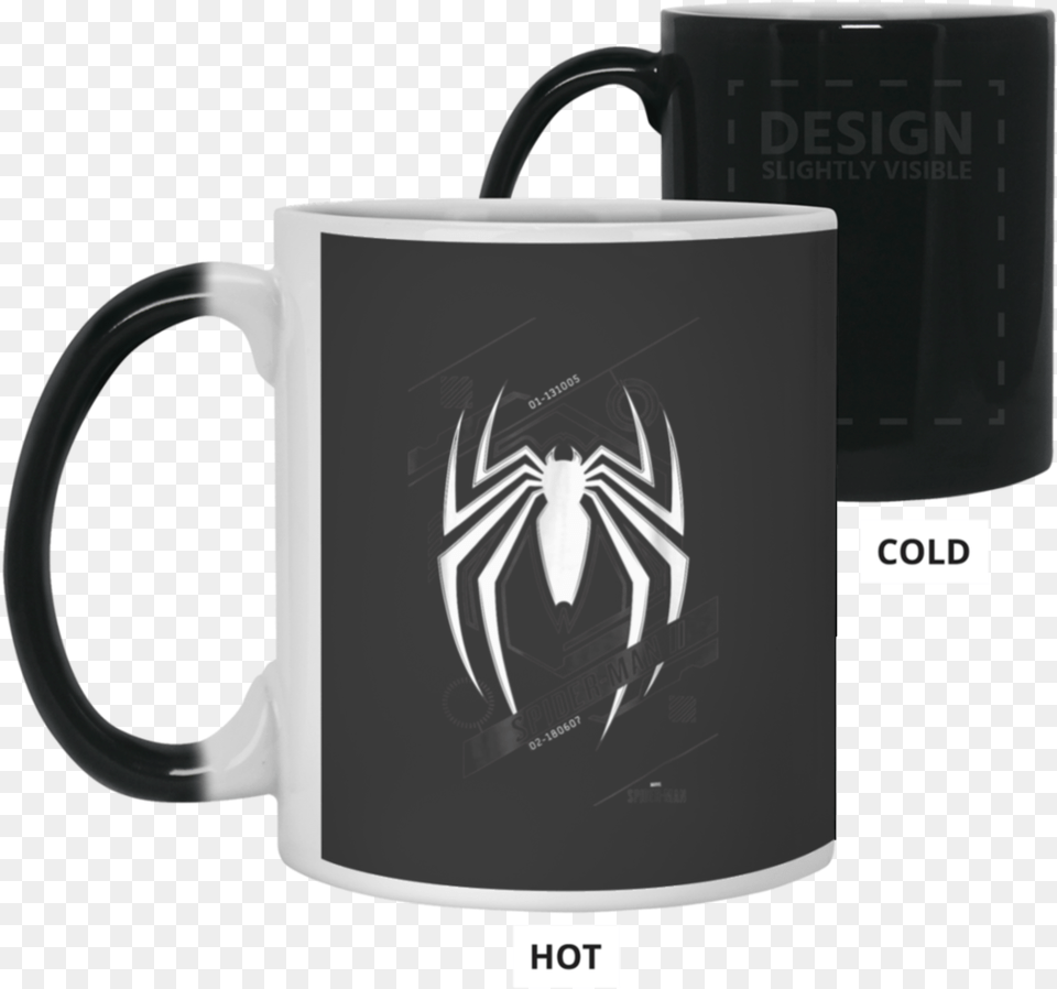 Spider Man Game Tech Icon Graphic Color Changing Mug, Cup, Beverage, Coffee, Coffee Cup Free Png Download