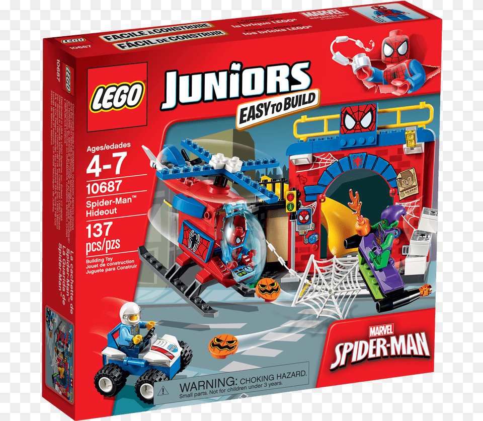 Spider Man Hideout Lego Juniors Spider Man, Toy, Machine, Wheel Png