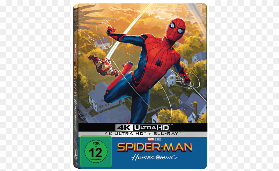 Spider Man Homecoming 4k Spider Man Homecoming Steelbook Best Buy, Advertisement, Poster, Adult, Person Png