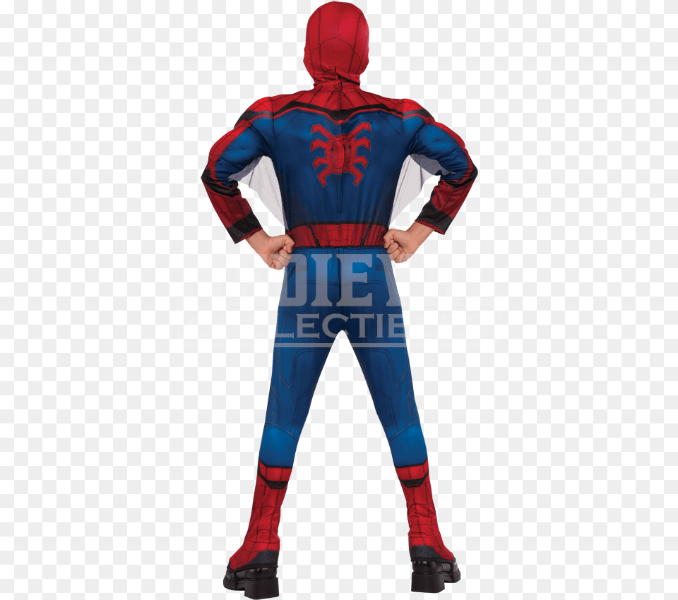 Spider Man Homecoming Costume Man Back Standing Hands On Hip, Adult, Spandex, Person, Woman Png Image