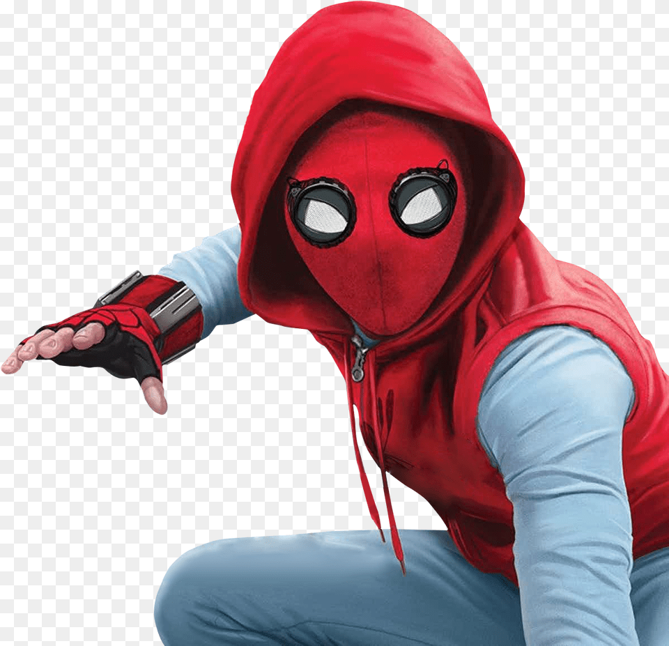 Spider Man Homecoming Homemade Suit, Clothing, Hood, Adult, Person Free Png