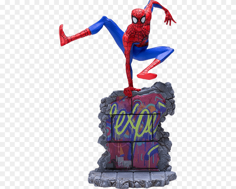 Spider Man Into The Spider Verse Statues, Art, Clothing, Costume, Person Free Transparent Png