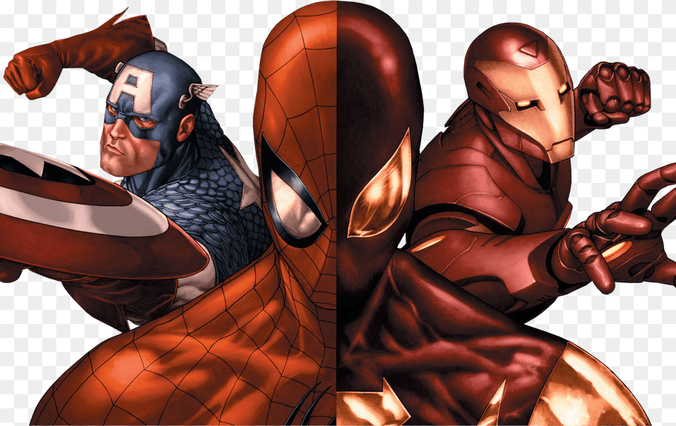 Spider Man Iron Man Comic Civil War Captain America, Adult, Person, Woman, Female Png Image
