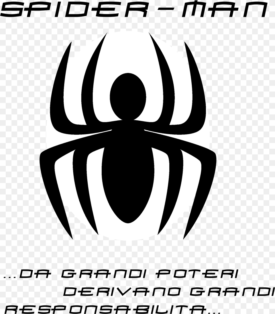 Spider Man Logo Black And White, Stencil, Astronomy, Moon, Nature Free Png Download