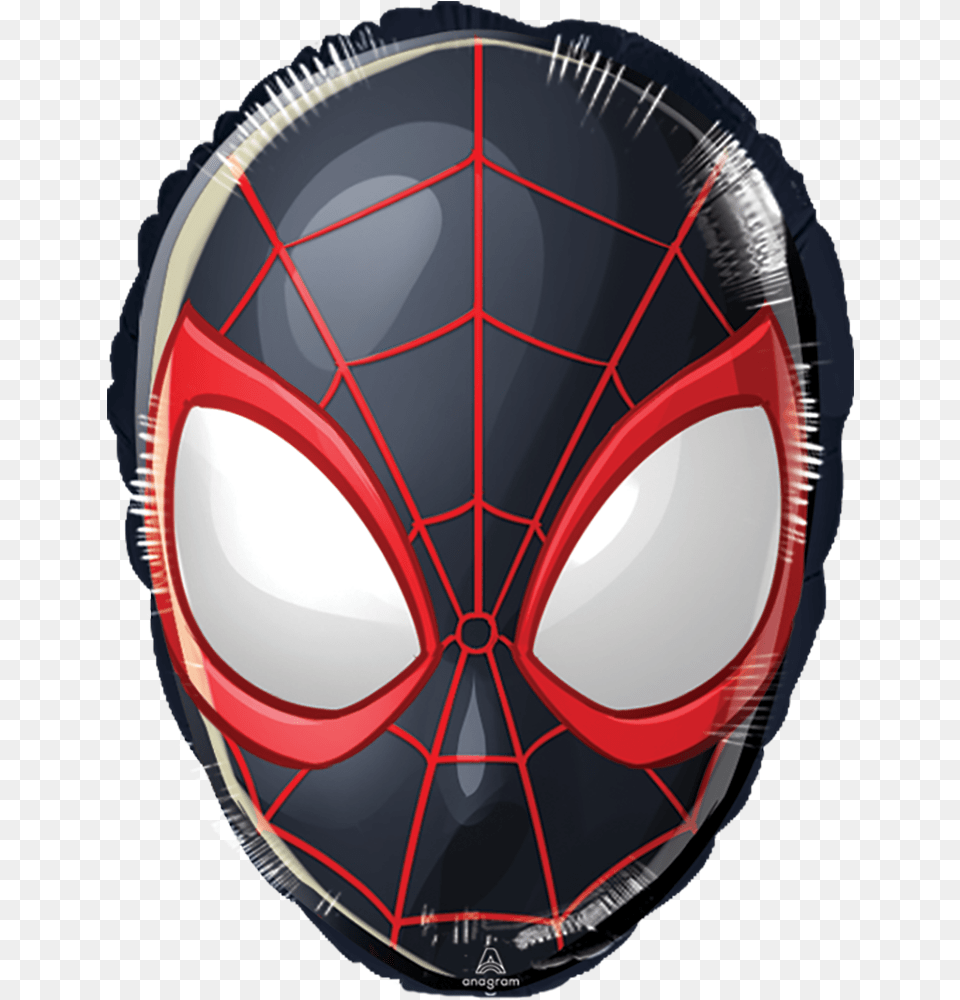 Spider Man Miles Morales Head Mask, Ball, Soccer Ball, Soccer, Sport Png Image