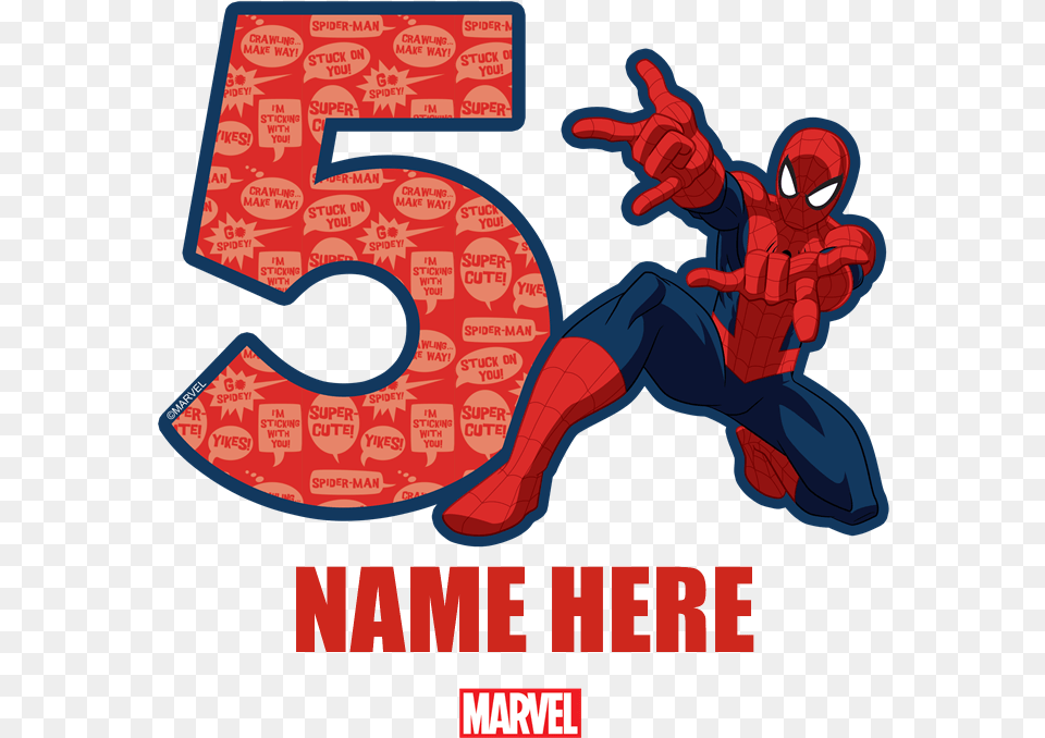 Spider Man Personalized Birth Kids Baseball Jersey Spider Man T Shirt Birthday Boy, Text, Number, Symbol Free Png Download