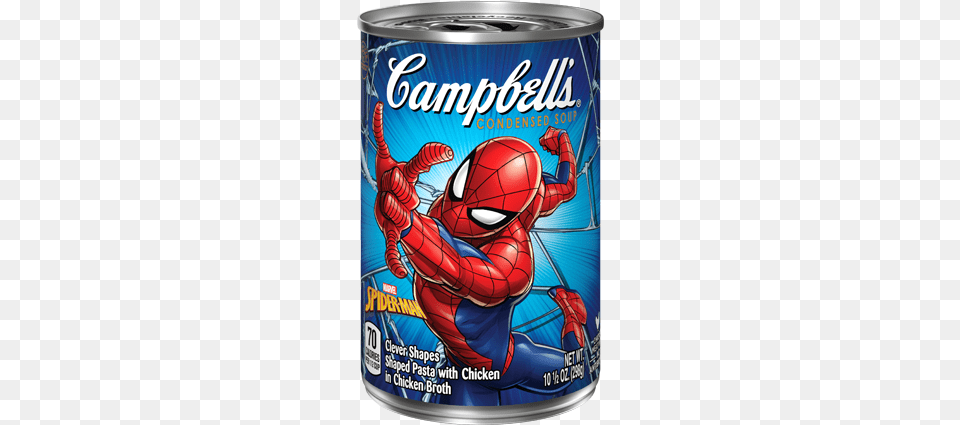 Spider Man Soup Campbell Soup Spiderman, Tin, Aluminium, Can, Canned Goods Png Image