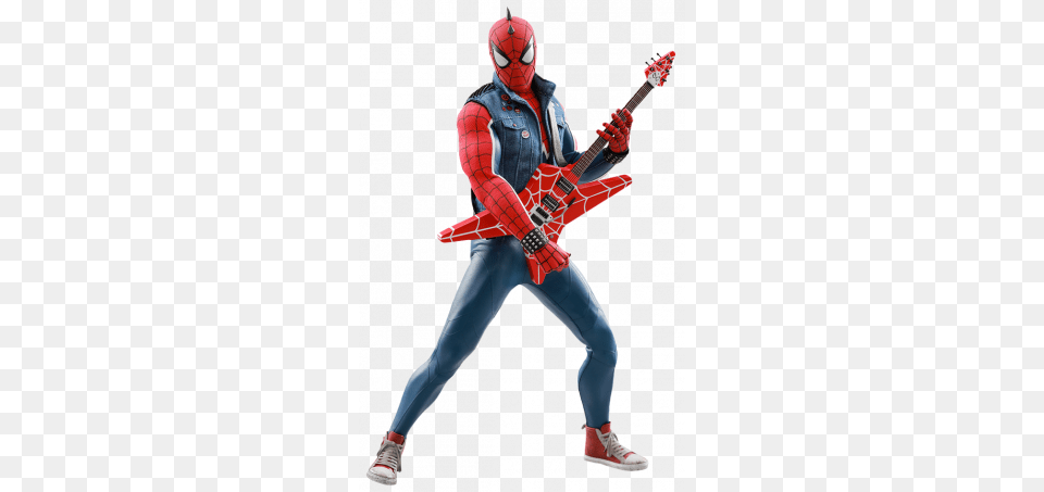 Spider Man Spiderman Punk, Guitar, Musical Instrument, Person, Bass Guitar Free Png